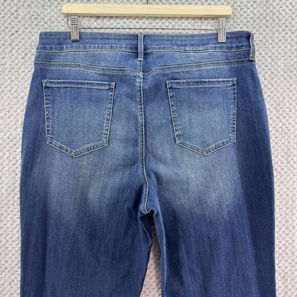 NYDJ Jeans Womens 16 Blue Medium Wash Marilyn Straight Sure Stretch Lift Tuck - Picture 7 of 14